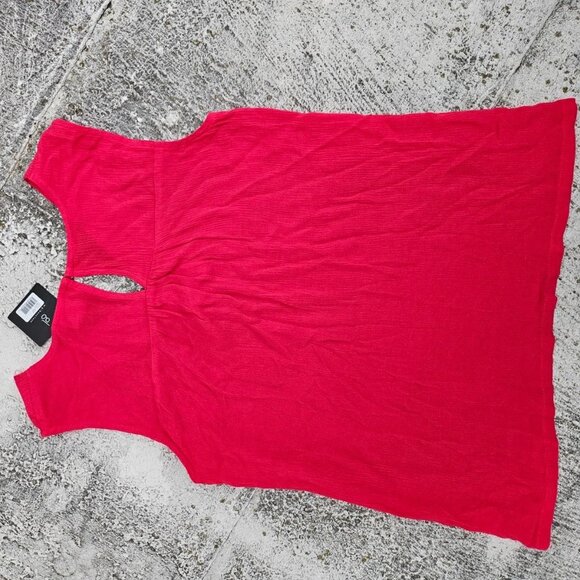 GL by Gibson Look Women Top Red V Neck Sleeve Less Blouse Shirt Size S NWT Bran - Picture 10 of 11